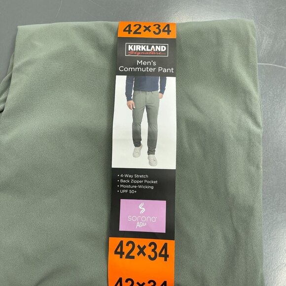 NEW Kirkland Signature Men's 42x34 Commuter Tech Pant Stretch UPF 50 - Picture 2 of 8